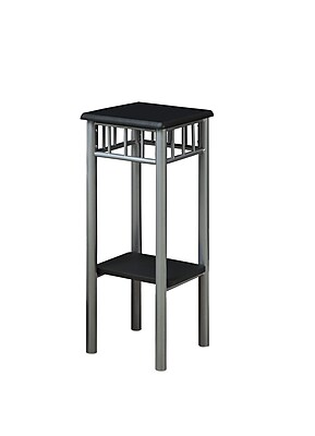 Monarch 28 1\/2 x 11.8 x 11.8 Metal Plant Stand, Black\/Silver