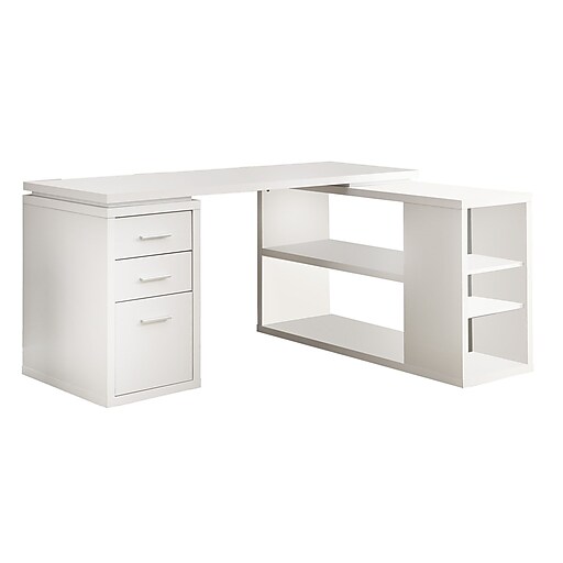 Monarch Specialties Inc. Corner Computer Desk, White (I 7023) Staples