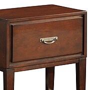 HomeBelle Rectangle Accent Table Nightstand, Espresso