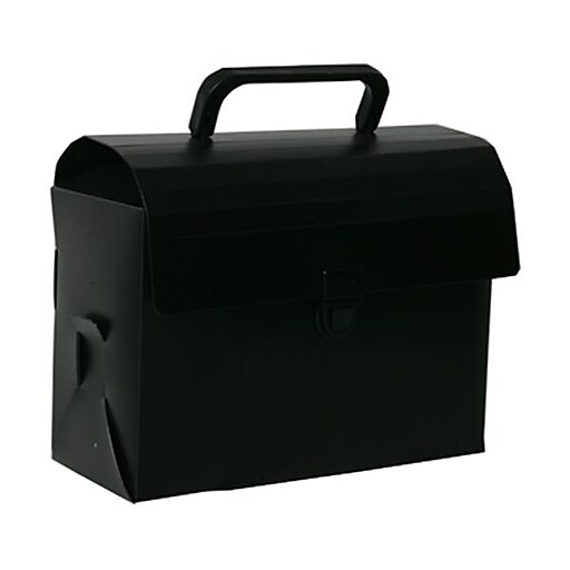 JAM Paper® Reusable Plastic Lunch Box, 6 x 9 x 4, Black