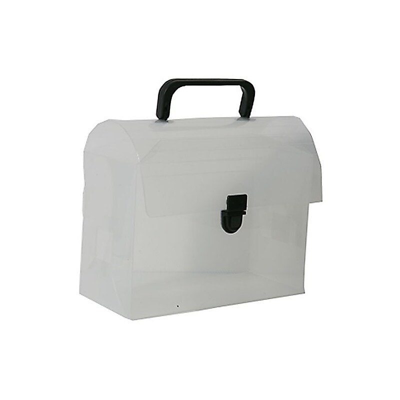 JAM Paper® Plastic Lunchbox, 6 x 9 x 4, Clear Grid, Sold Individually (5205 001) image 1