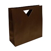 JAM Paper® Heavy Duty Die Cut Gift Bag, Large, 15 x 5 1/2 x 15, Chocolate Brown, Sold Individually (895DCCHB)