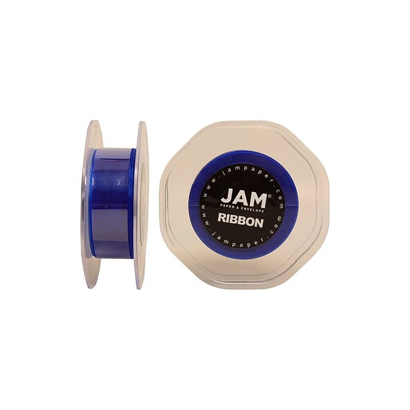 JAM Paper Sheer Organza Ribbon, Royal Blue (807SHROBU25) image 1