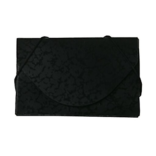 JAM Paper® Plastic Business Card Holder Case, Black on Black