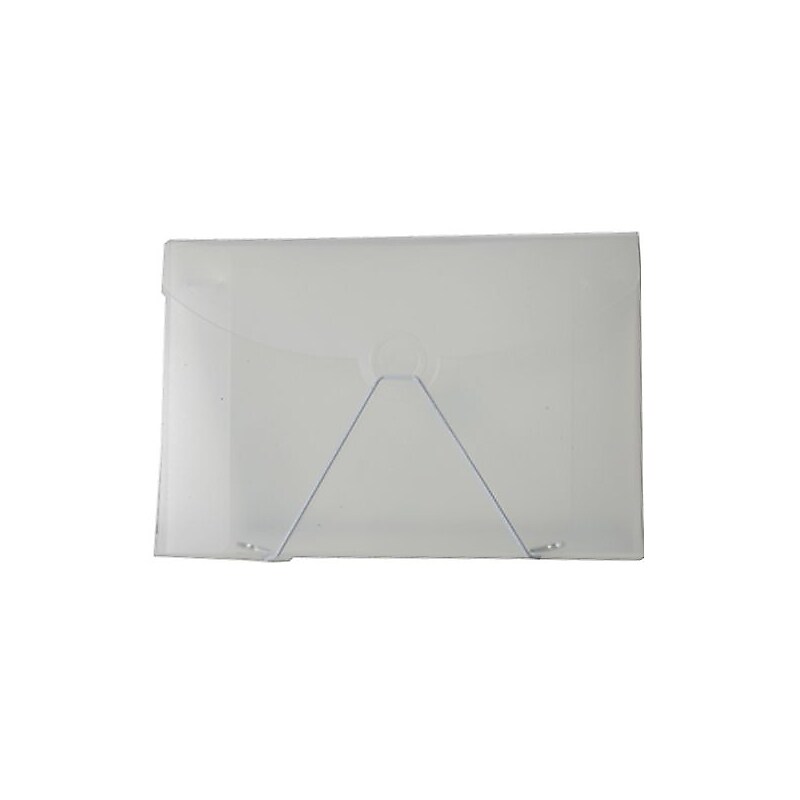 JAM Paper Plastic Portfolio Case with Hook & Loop Closure, Clear (2024 009) image 1