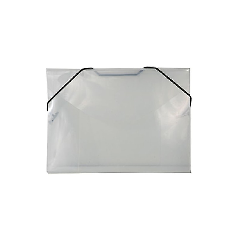 JAM Paper JAM Plastic Portfolio Case with Elastic Closure, Clear (334551) image 1