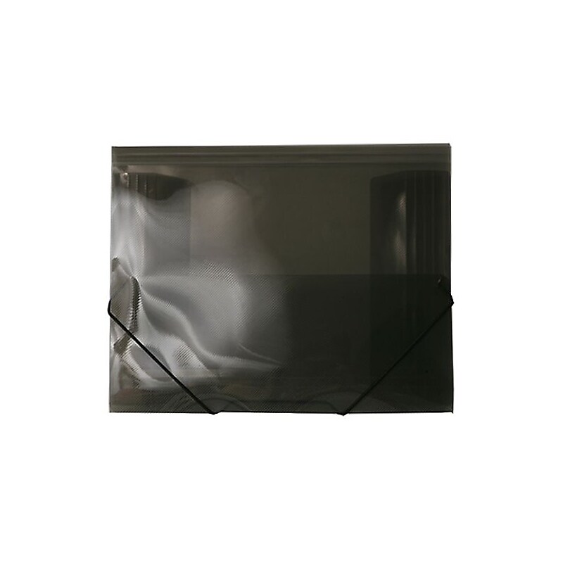 JAM Paper Plastic Portfolio Case with Elastic Closure, Smoke Grey (332534) image 1