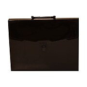 JAM Paper® Plastic Business Portfolio Briefcase with Handles, 10 x 13 x 1 1/2, Black, Sold Individually (279121950)