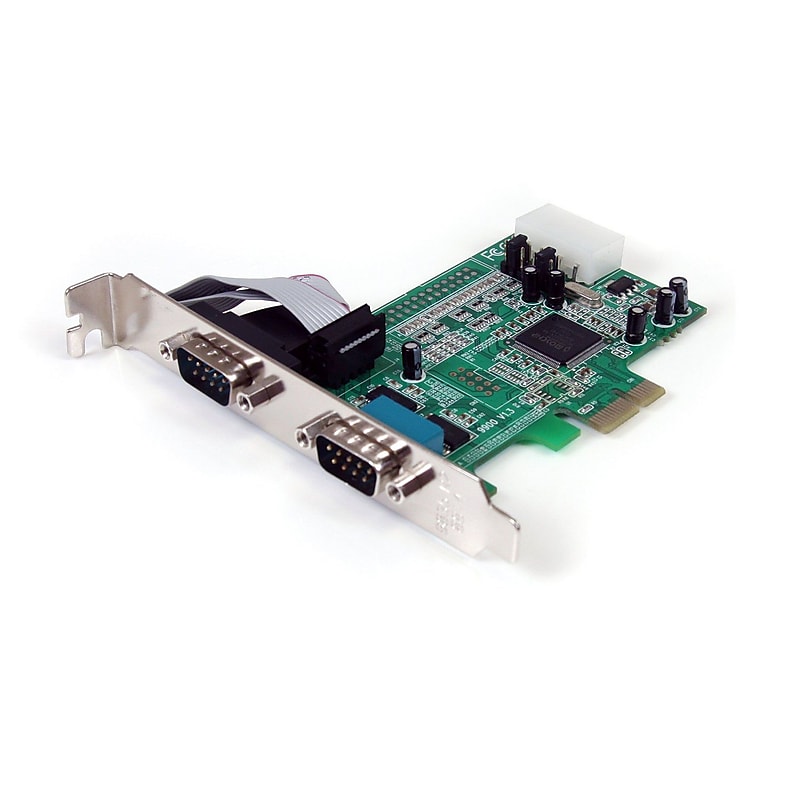 StarTech PEX2S553 2-Ports Native PCI Express RS232 Serial Adapter Card With 16550 UART image 1