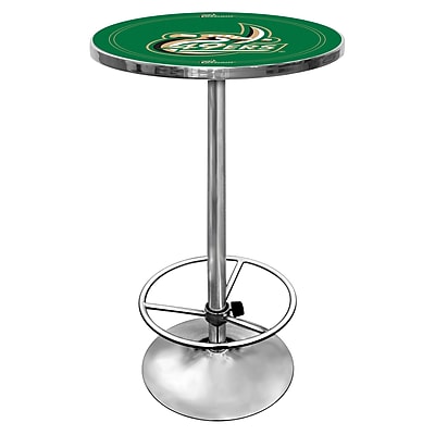 Trademark Global 28 Solid Wood\/Chrome Pub Table, Green, University of North Carolina Charlotte
