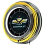Trademark Global® Chrome Double Ring Analog Neon Wall Clock, Chevrolet Chevy~#|#~m000148281_sc7