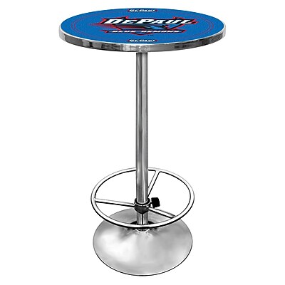 Trademark Global NCAA 28 Solid Wood\/Chrome Pub Table, Blue, DePaul University