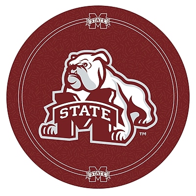 Trademark Global NCAA 28 Solid Wood\/Chrome Pub Table, Brown, Mississippi State University