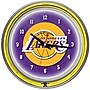 Trademark Global® Chrome Double Ring Analog Neon Wall Clock, Los Angeles Lakers NBA~#|#~m000148843_sc7