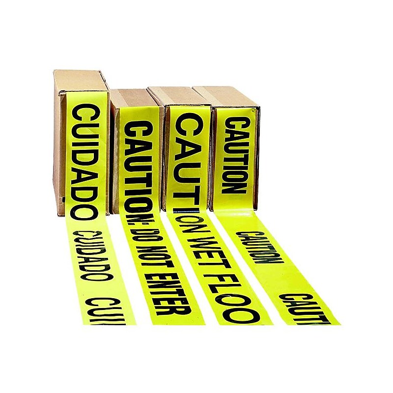 Impact Polyethylene Caution Barrier Tape, "CAUTION DO NOT ENTER",  3" x 1000', Yellow With Black Lettering (IMP 7328) image 1