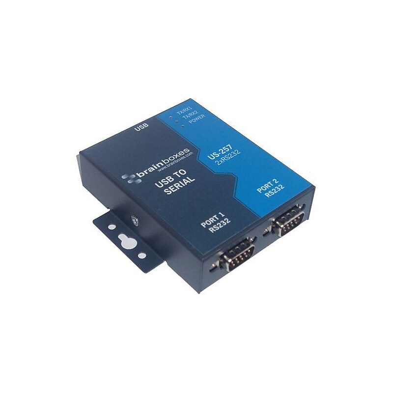 Brainboxes 2 Port RS232 USB To Serial Adapter (US-257) image 1