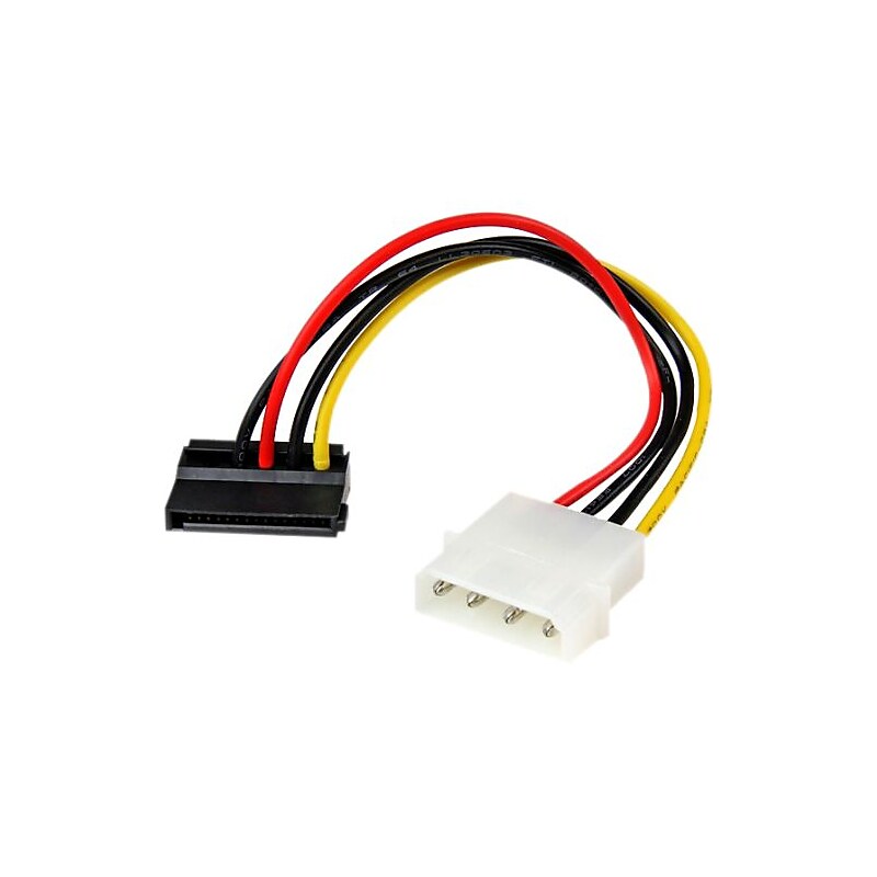 Startech® 6" 4-Pin Molex/Left Angle SATA Power Cable Adapter image 1