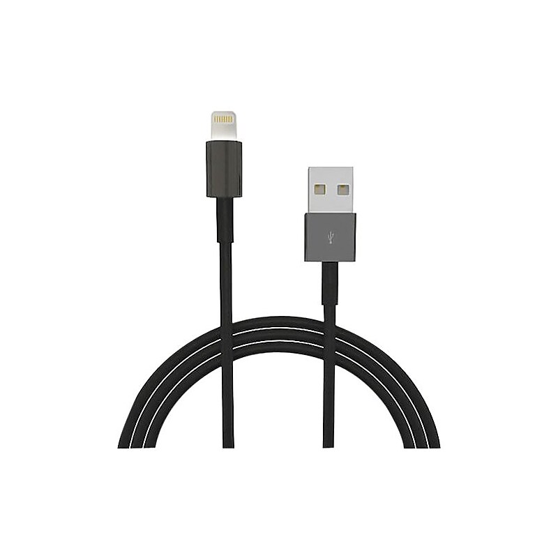 4XEM 4XLIGHTNINGBK6 6' Proprietary Connector to USB Cable, Black image 1