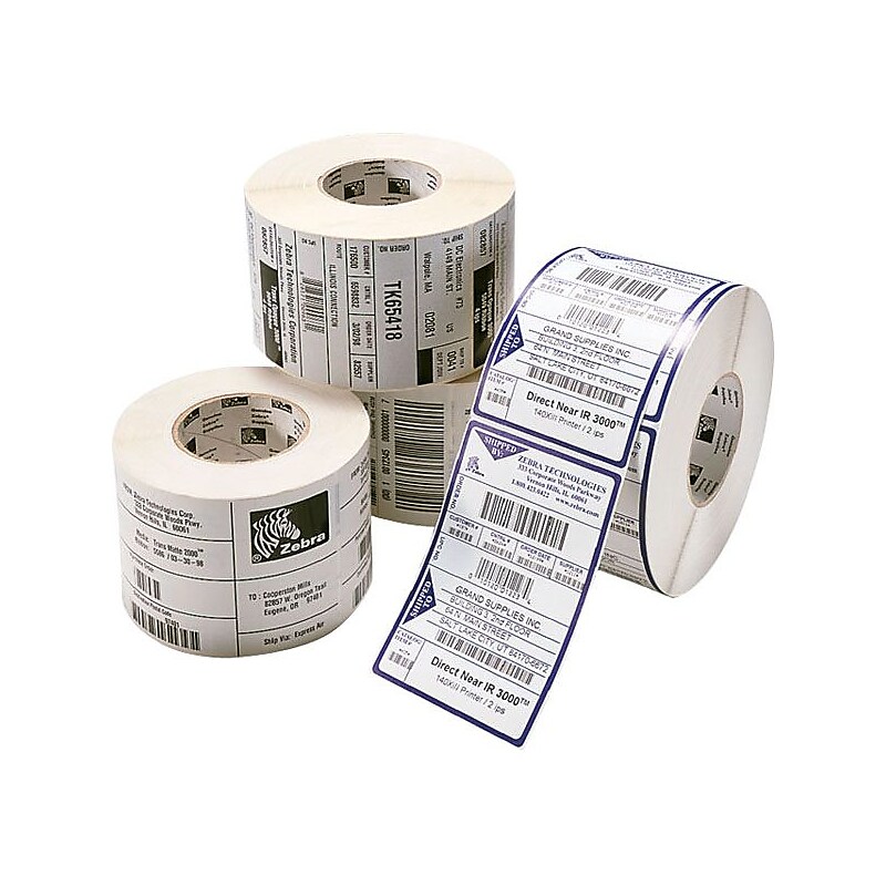 Zebra Z-Select 4000T 4" x 6" Removable Thermal Transfer Label Paper image 1
