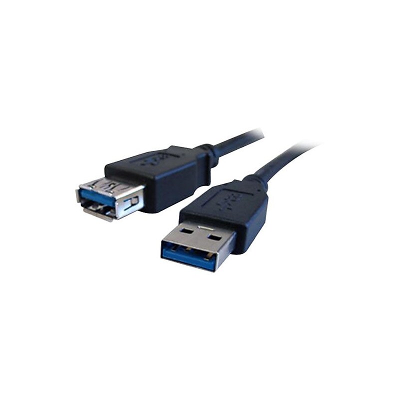 Comprehensive 15' USB 3.0 Male to Female Data Transfer Cable, Black (USB3-AA-MF-15ST) image 1