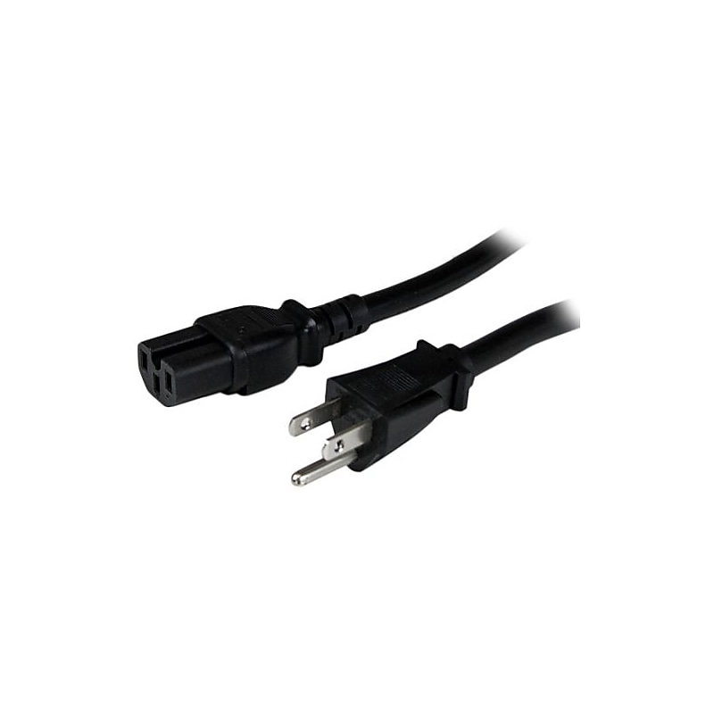 StarTech 8' NEMA 5-15P to C15 Heavy Duty Computer Power Cord, Black image 1