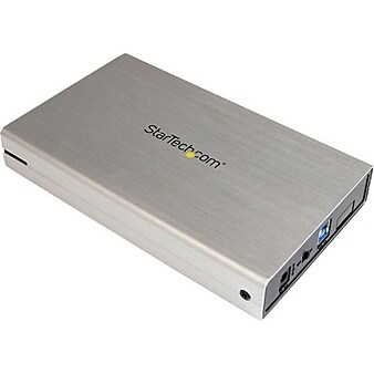 StarTech 3.5" USB 3.0 External SATA III Hard Drive Enclosure, Silver (S3510SMU33)