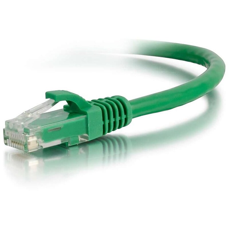 C2G® 03991 6' CAT6 RJ-45/RJ-45 Male Snagless Network Patch Cable, Green image 1