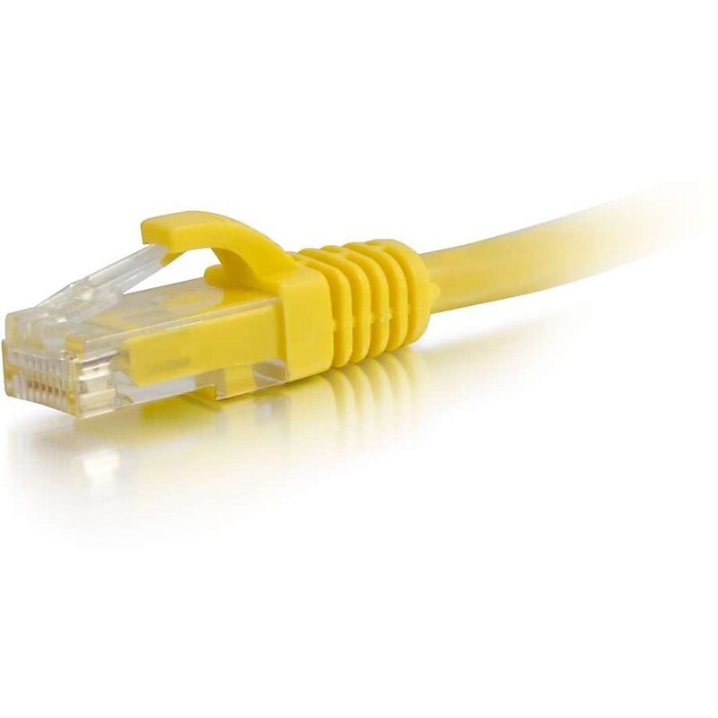 C2G   27193 10' RJ-45 Male/Male Cat6 Snagless Unshielded Ethernet Network Patch Cable, Yellow image 1