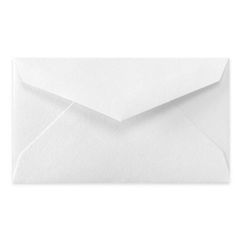 LUX 70lbs. 2 1/8" x 3 5/8" Mini Envelopes W/Glue Closure, Bright White, 250/BX image 1