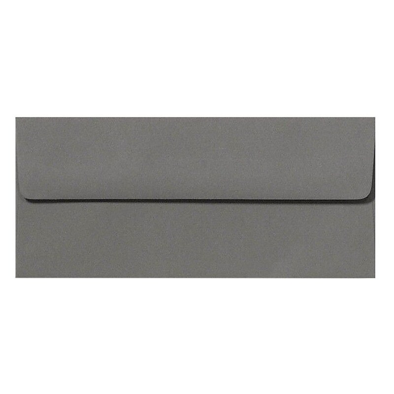 LUX 80lb 4 1/8"x9 1/2" Square Flap #10 Envelopes, Smoke Gray, 500/BX image 1