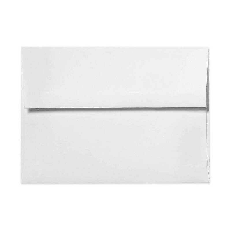 LUX Moistenable Glue A2 Invitation Envelope, 5 3/4" x 4 3/8", Bright White, 1000/Box (72924-1000) image 1