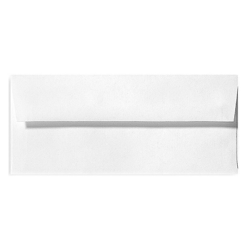 LUX 70lb 4 1/8"x9 1/2" Square Flap Linen Envelopes, White, 500/BX image 1