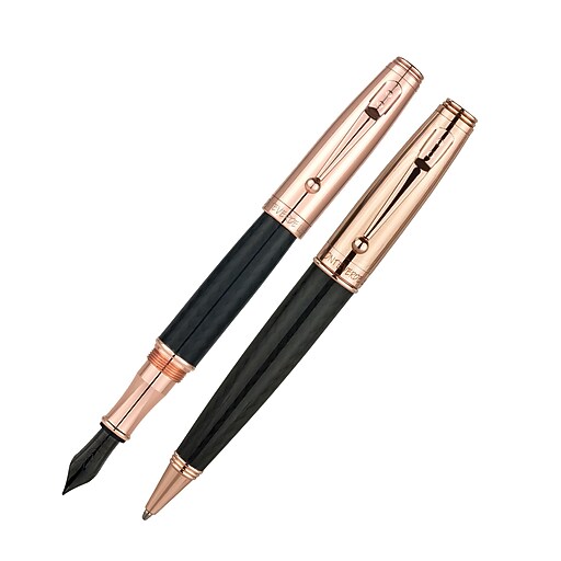 Monteverde® Invincia™ Ballpoint and Fountain Pen Set, Rose Gold at Staples