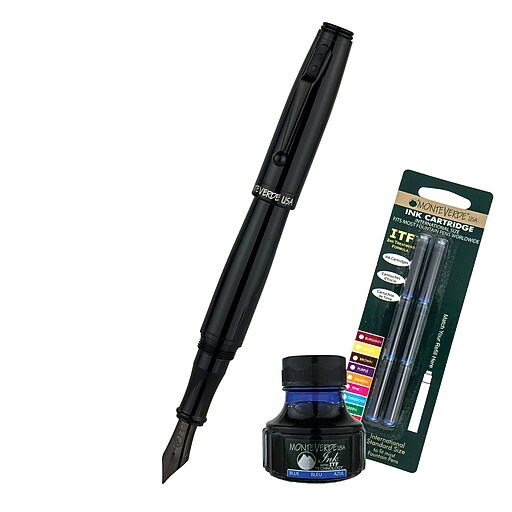 Monteverde® Invincia™ Color Fusion Fountain Pen W/6 Blue Refills & 1