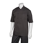 Chef Works® Montreal Cool Vented Short Sleeve Basic Chef Coat, Black, Medium