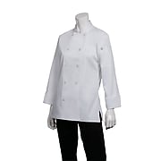 Chef Works® Marbella Long Sleeve Women's Executive Chef Coat, White, Medium