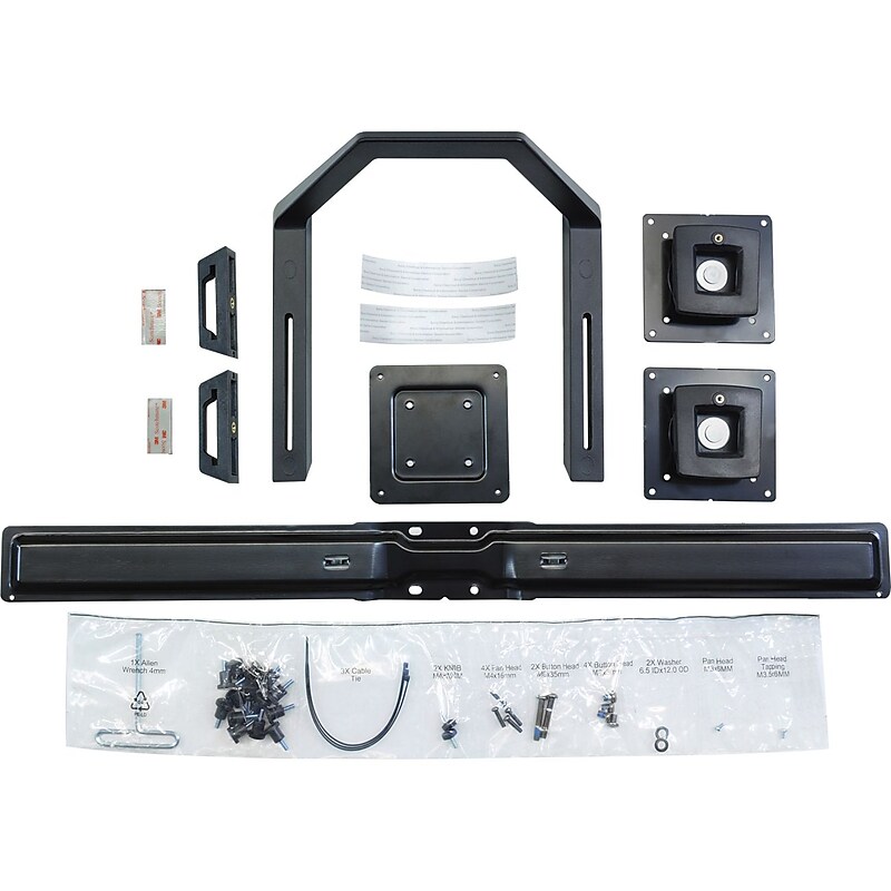 Ergotron Dual Monitor & Handle Kit Arm, Up to 26", Black (RW6973) image 1