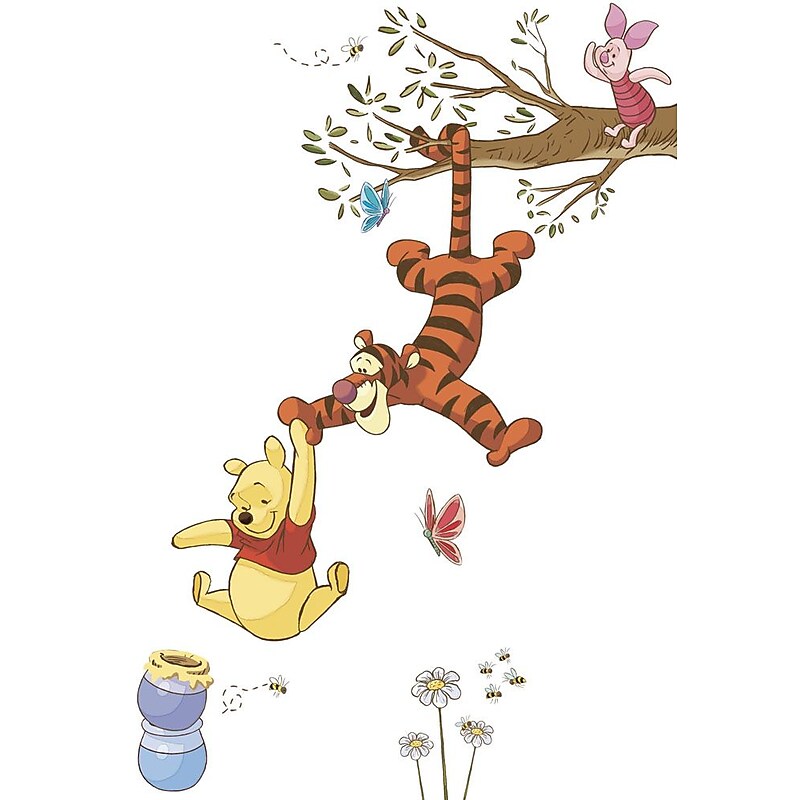 RoomMates® Winnie the Pooh Swinging for Honey Peel and Stick Giant Wall Decal, 18" x 40" image 1
