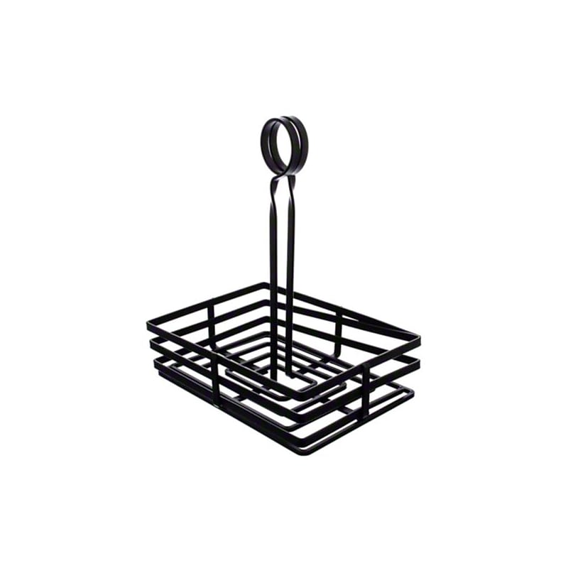 American Metalcraft 6'' x 8'' Rectangular Flat Coil Condiment Basket image 1