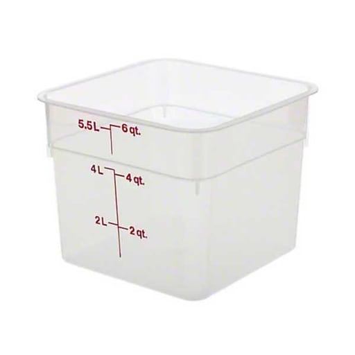 Cambro 6SFSPP190, 6 qt Polypropylene Food Storage Container CamSquare