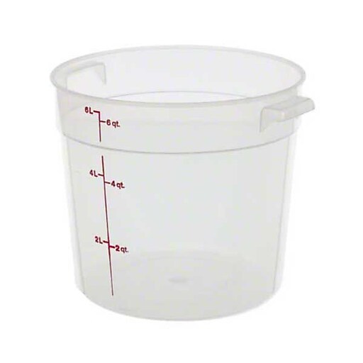 Cambro RFS6PP190, 6 qt Polypropylene Round Food Storage Container Staples