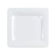 Carlisle 12 inch Wide Rim Square Plate, White by