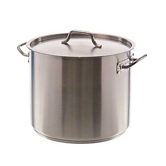 Update International 32 Qt Induction Ready Stainless Steel Stock Pot w/Cover
