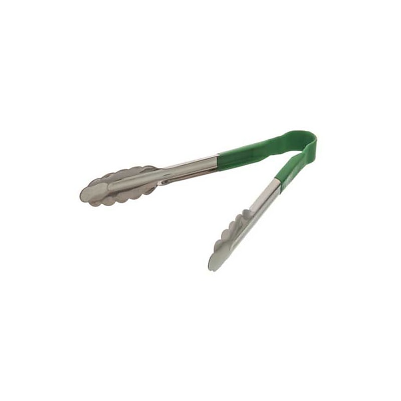 Update International TOPP-9GR, 9'' Stainless Steel Kitchen Spring Tongs image 1