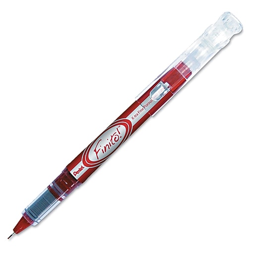 Pentel® Finito! X-tra Porous Point Pen, Fine Point, Red Ink