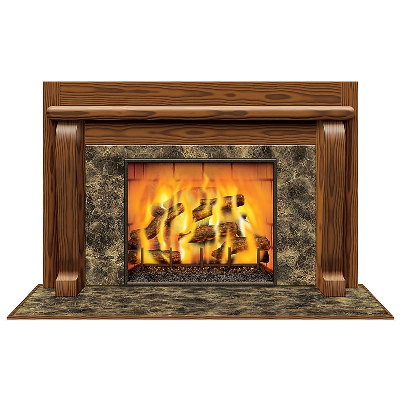 Beistle Fireplace Backdrop, 2/Pack (20193) image 1
