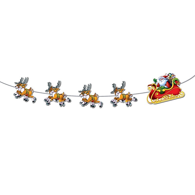 Beistle Santa and Sleigh Streamer, 3/Pack (22224) image 1