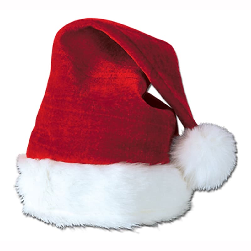 Beistle Santa Hat With Plush Trim, One Size, Red, 3/Pack (20731) image 1