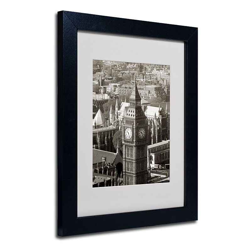 Trademark Fine Art 'Big Ben View II' 11" x 14" Black Frame Art image 1