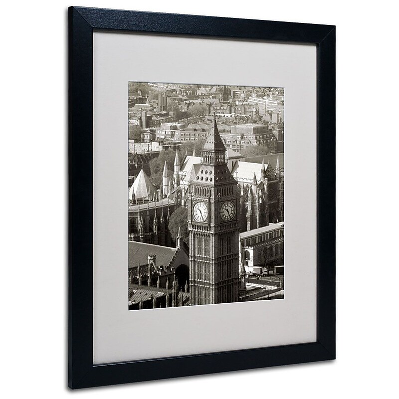 Trademark Fine Art 'Big Ben View II' 16" x 20" Black Frame Art image 1